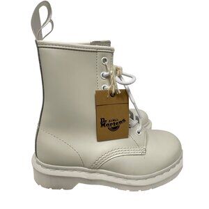 Dr Martens Women's Boots 1460 Mono Smooth Leather White Lace Up  Size 5 NEW!
